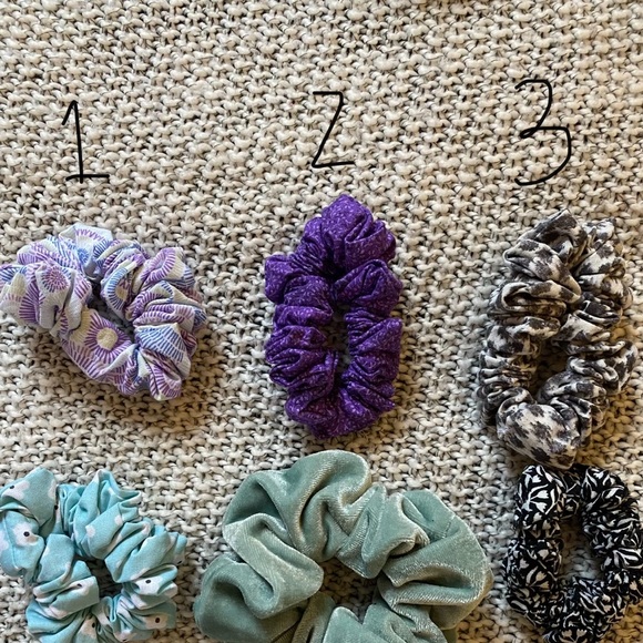 NEW and HOMEMADE Scrunchies! Cotton/Velvet - Picture 2 of 5